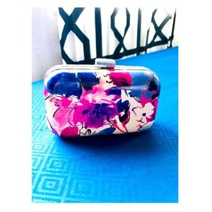 Style & Co. Abstract Floral Clutch with Rubber-like Exterior